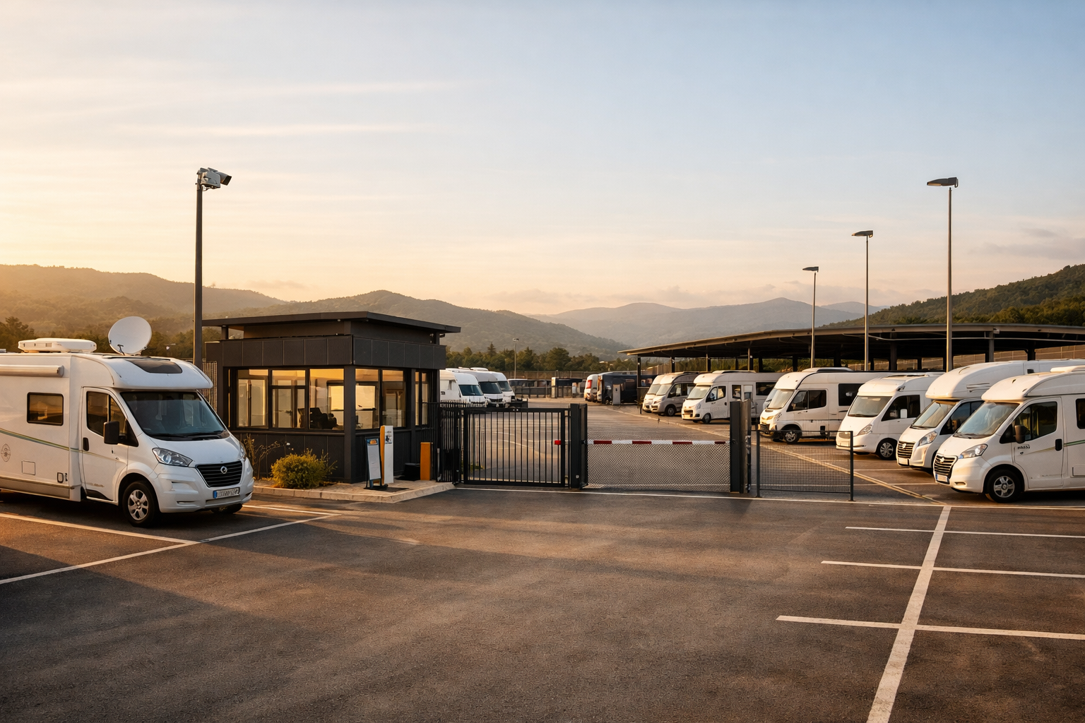 Servicios premium de parking vigilado para caravanas y autocaravanas en Beriáin